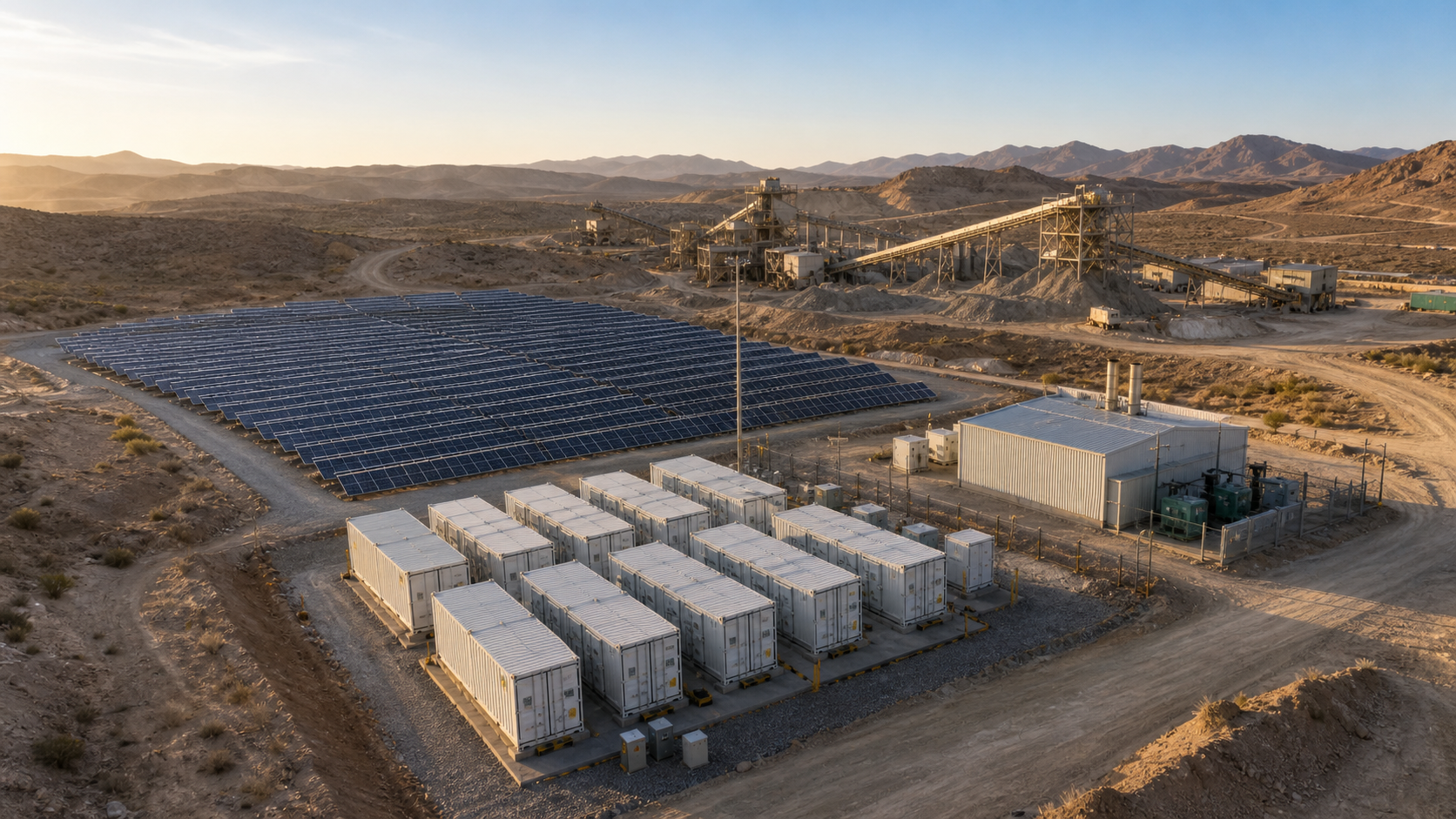 Off-grid PV-BESS-diesel hybrid microgrid for a remote mining site